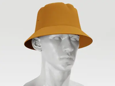 Bucket Hat - Brown PBR 4K Low-poly 3D model