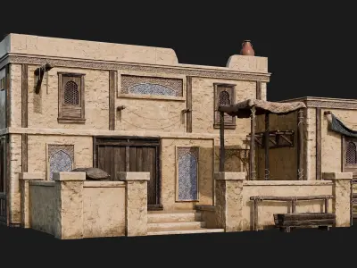 29-32 - Arabic Houses 4K Low-poly 3D model