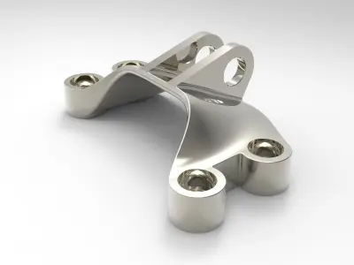 GE jet engine bracket 3 Free 3D model