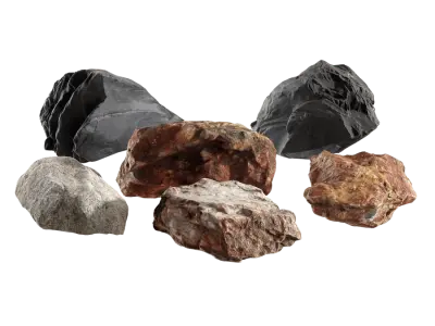  Small Multicolored Sharp Stone Models Collection 