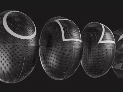 Squid Game Mask Pack 3D model