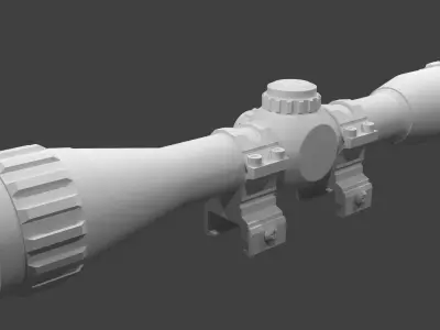 Rifle Scope Gun Attachment Free 3D model