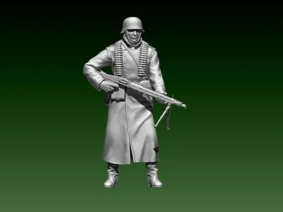 German officer 3D print model