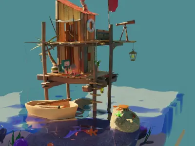 sea shack  3D model