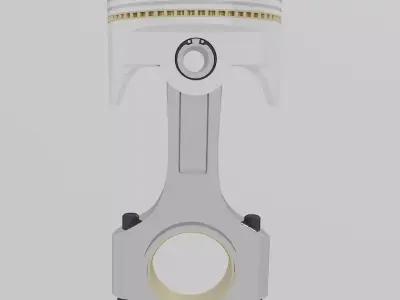 Connecting Rod-Piston with elements 3D model