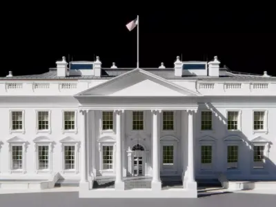 White House  Realistic 3D Model 3D model
