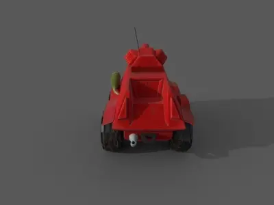 stylized tank Low-poly 3D model