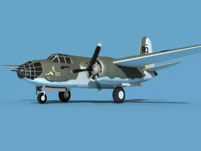 Douglas A-20A Havoc V01 3D model