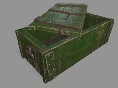 old chest Low-poly 3D model get