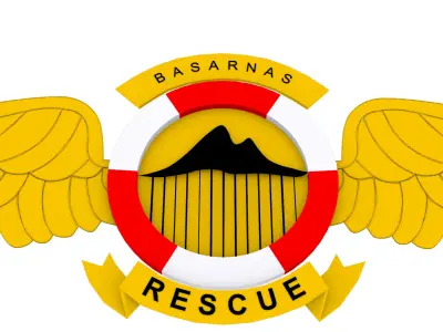 BASARNAS 3D Logo Low-poly 3D model