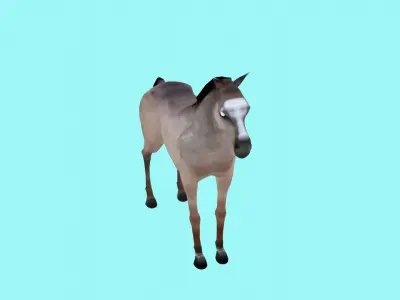 lowpoly horse 3D model