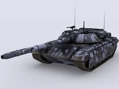 Panzer military tank Low-poly 3D model