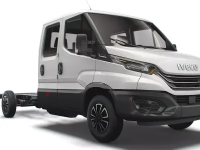Iveco Daily Crew Cab L4 Chassis 2022 3D model