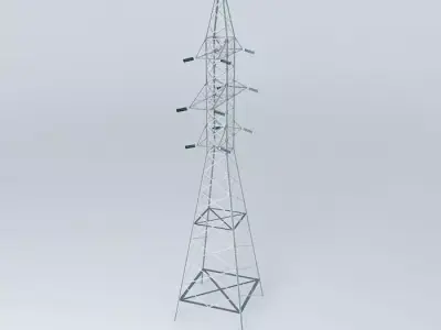 Transmission line tower 23 Ulbrokas Dzelzavas street Riga Latvia Free 3D model