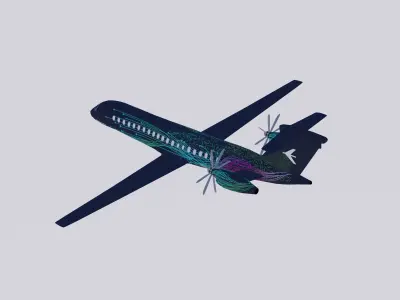 Embraer NG Turboprop Low-poly 3D model