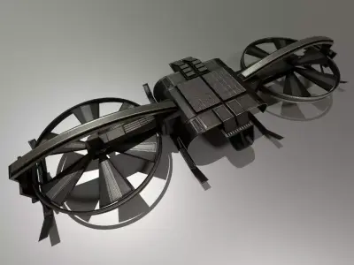 Controllable Drone Design Low-poly 3D model
