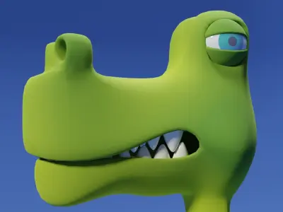 Cartoon Dinosaur Low poly 3D model Low-poly 3D model