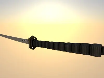 Katana sword low-poly Low-poly 3D model