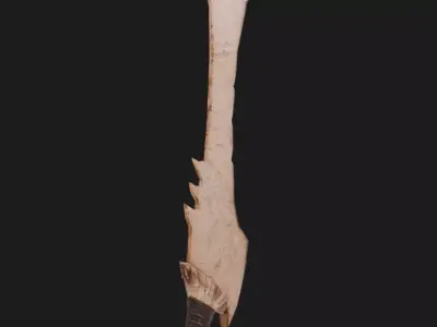 Ancient Fantasy Bone Sword 3D model