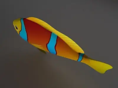 Coral Reef Fish Low-poly 3D model