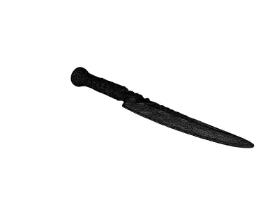 Ornate Obsidian Dagger Game Ready Low-poly 3D model