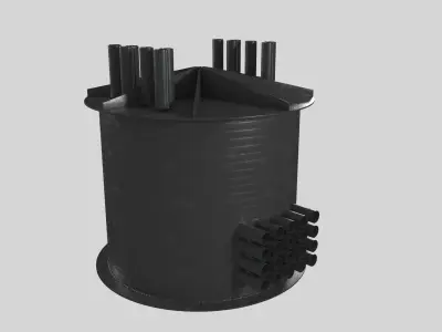 PS cable pits 3D model