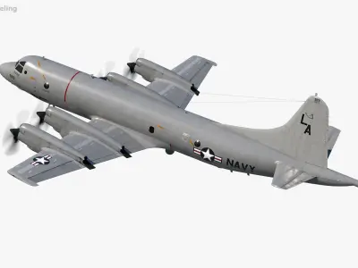 P-3 Orion Low-poly 3D model