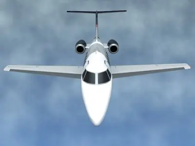 Embraer Phenom 100 business jet Low-poly 3D model