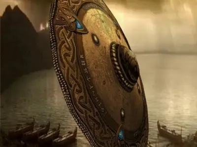 indian shield Low-poly 3D model