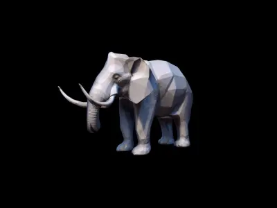  Elephant Largest Land Mamma 3d Render 3D model