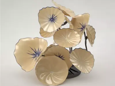 Flowers Ceramics Free 3D model