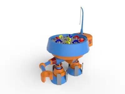 Fishing Robot Low-poly 3D model