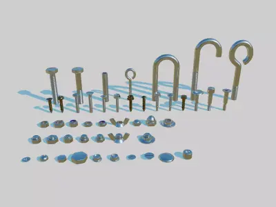 Nuts and Bolts 3D model