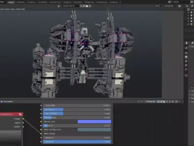 Toon render project file 2 3D model