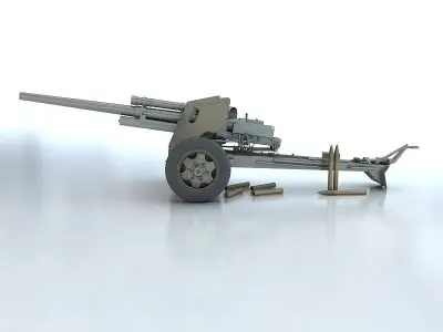 3-inch Gun M5 3D model