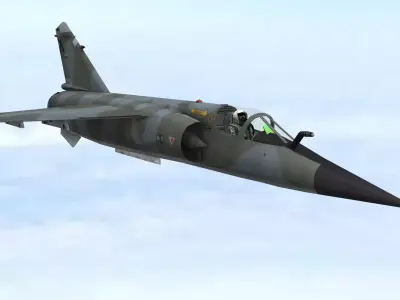 Fighter Jet Flying In Sky Plane V06 Low-poly 3D model