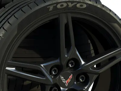 Chevrolet Corvette C8 2020 wheels 3D model