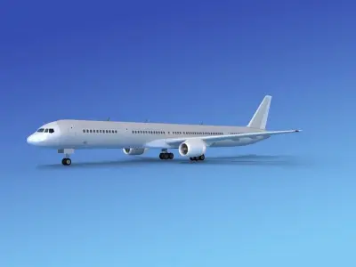 Boeing 757-300 Bare Metal 3D model