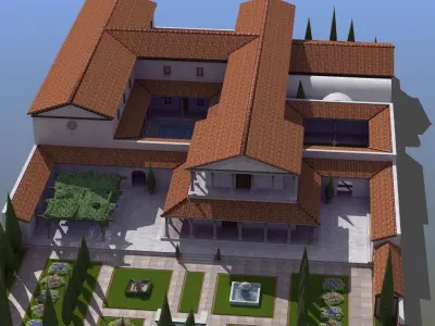 Large Luxury Villa 3D model