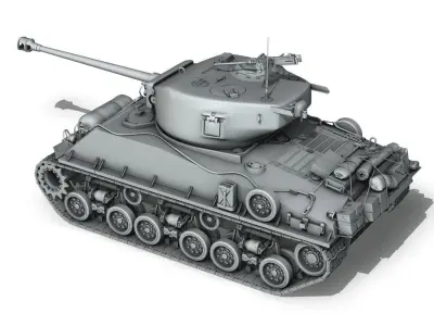 M4A3E8 - Sherman - Easy Eight 3D model