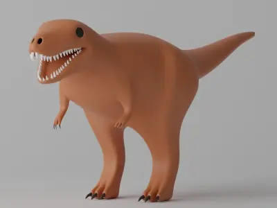 Cartoon Tyrannosaurus T-Rex 3D model