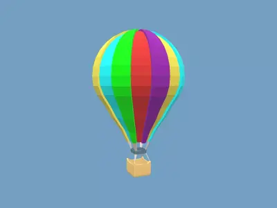 Balloon Cartoon Low-poly 3D model