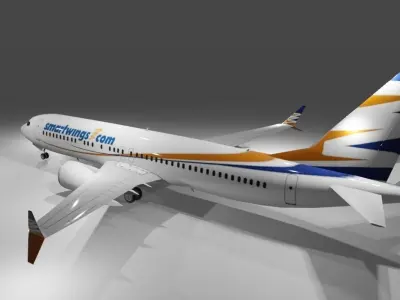 Smartwings boeing 737 max 8 3d model  Low-poly 3D model