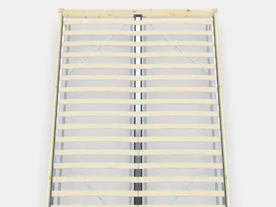 TARVA Bed frame 7 Low-poly 3D model