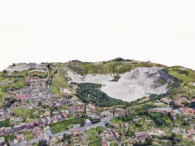 Phlegraean Fields Low-poly 3D model