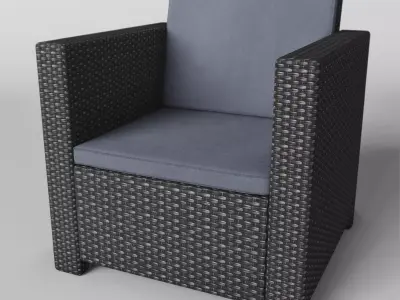Rattan Chair Free 3D model purchase