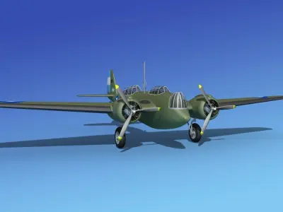 Martin B-10 Argentina 3D model
