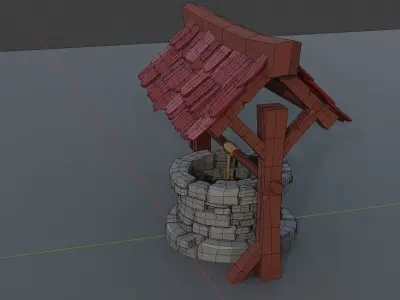 Water Well Low-poly 3D model