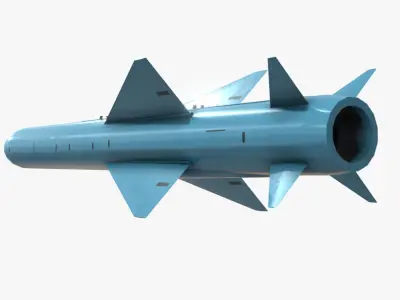 ASM-2 Japanese Anti-Ship Cruise Missile Low-poly 3D model