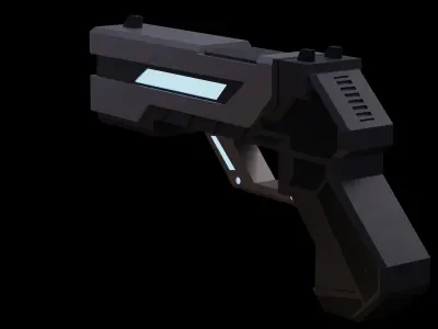 Sci FI pistol Free 3D model